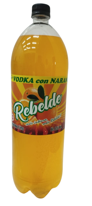 BEBIDA ALCOHÓLICA GASIFICADA CON SABOR A NARANJA Y VODKA, X 6 UNIDADES BOTELLA DE 2 LITROS (SIX PACK)